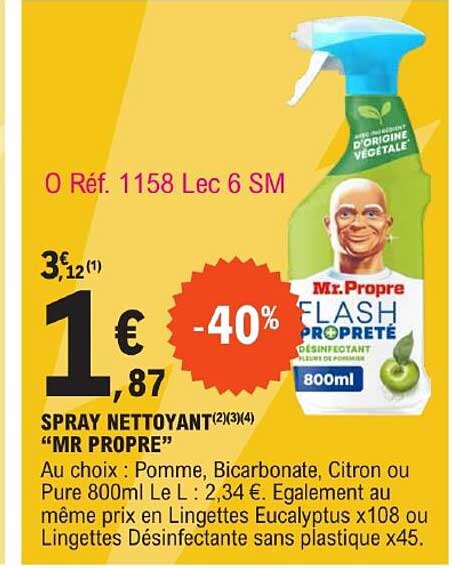 spray nettoyant "mr propre"