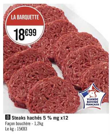 Steaks Hachés 5% Mg X12