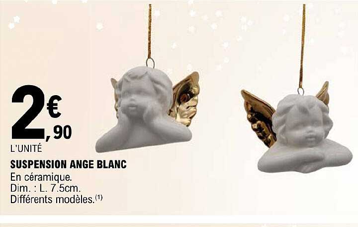 Suspension Ange Blanc