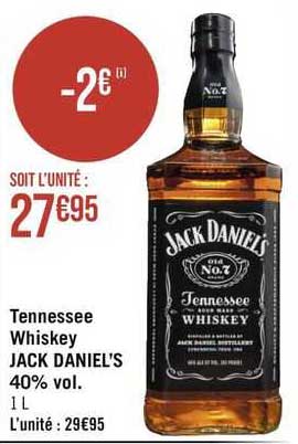 tennessee whiskey jack daniel's 40% vol.