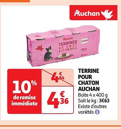 Terrine Pour Chaton Auchan