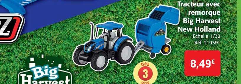 tracteur avec remorque big harvest new holland