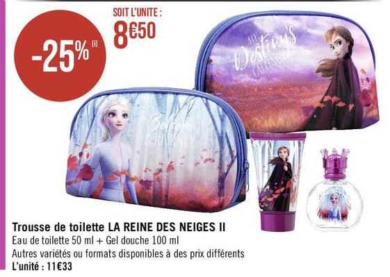 trousse de toilette la reine des neiges II