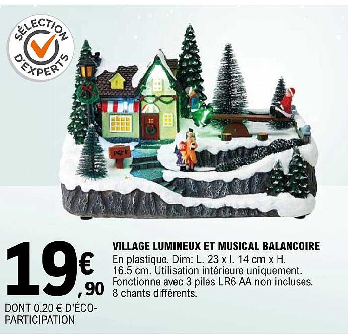 village lumineux et musical balançoire