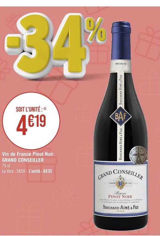 vin de france pinot noir grand conseiller