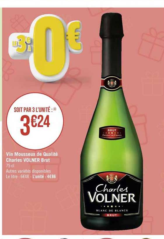 vin mousseux de qualité charles volner brut