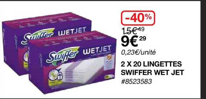 2 X 20 Lingettes Swiffer Wet Jet