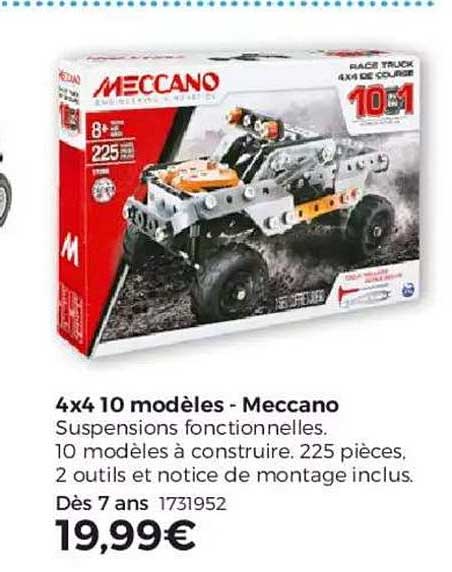 4x4 10 modèles meccano