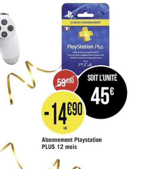abonnement playstation plus 12 mois