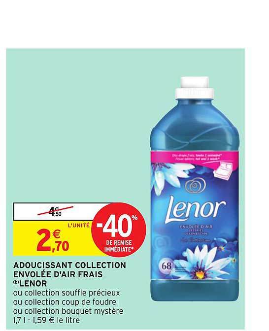adoucissant collection envolée d'air frais lenor