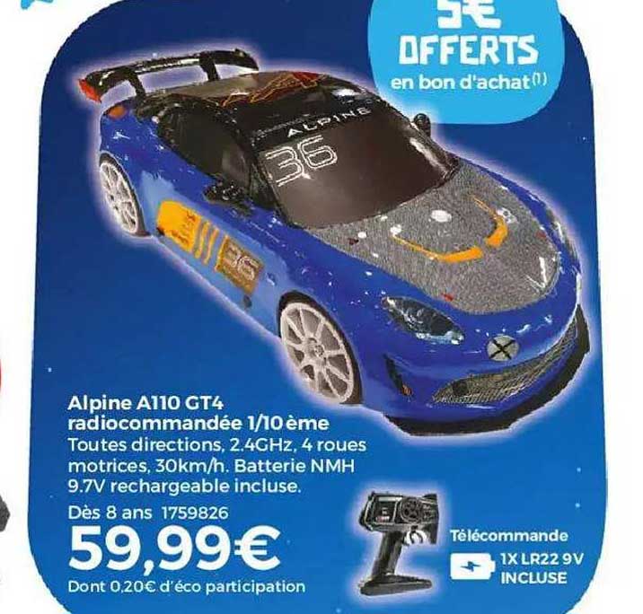 alpine a110 gt4 radiocommandée 1 10ème
