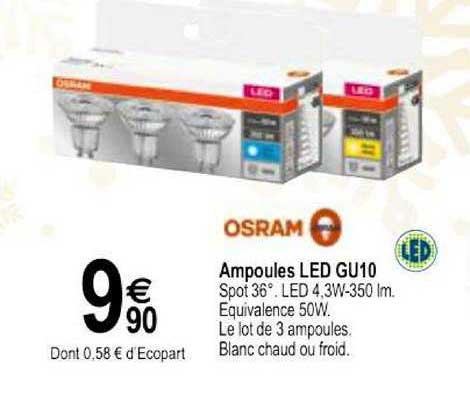 ampoules led gu10 osram