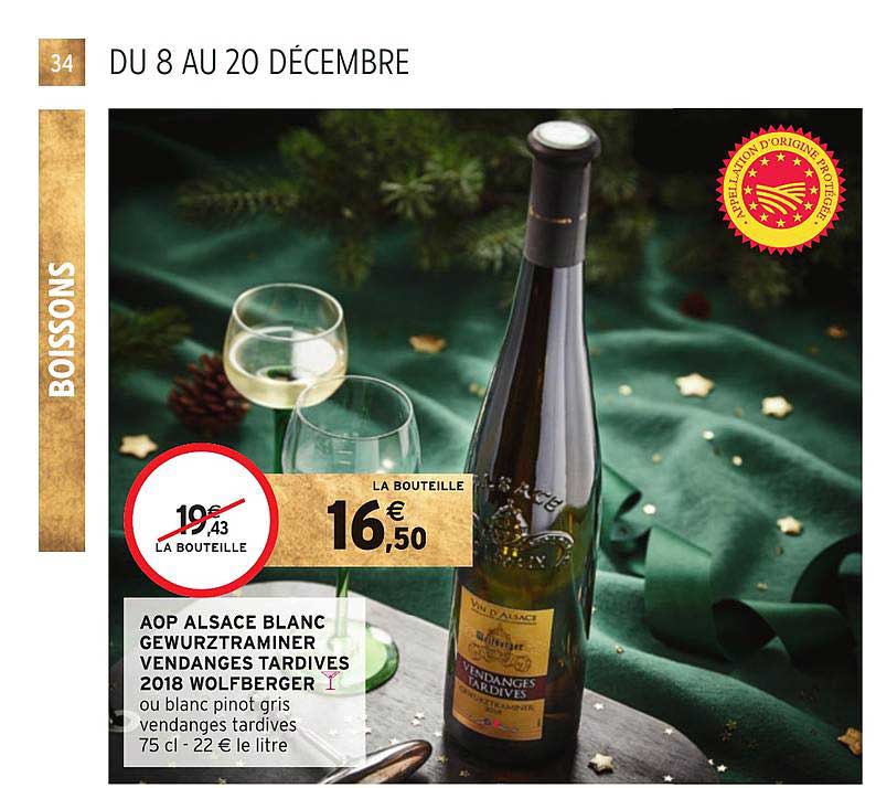 aop alsace blanc gewurztraminer vendanges tardives 2018 wolfberger