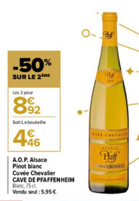 aop alsace pinot blanc cuvée chevalier cave de pfaffenheim