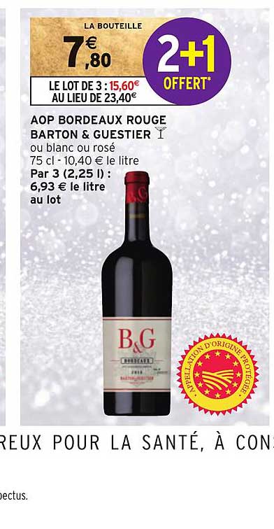 aop bordeaux rouge barton & guestier