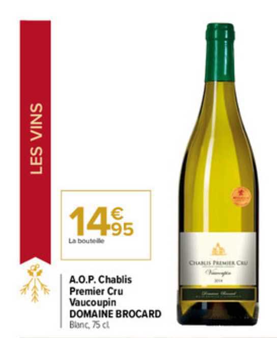 aop chablis premier cru vaucoupin domaine brocard