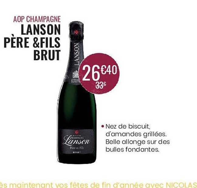 aop champagne lanson père fils brut