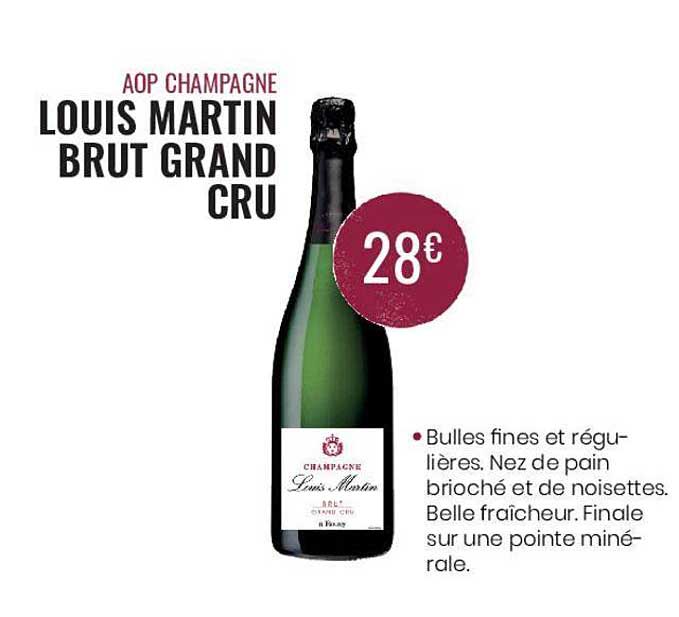 aop champagne louis martin brut grand cru