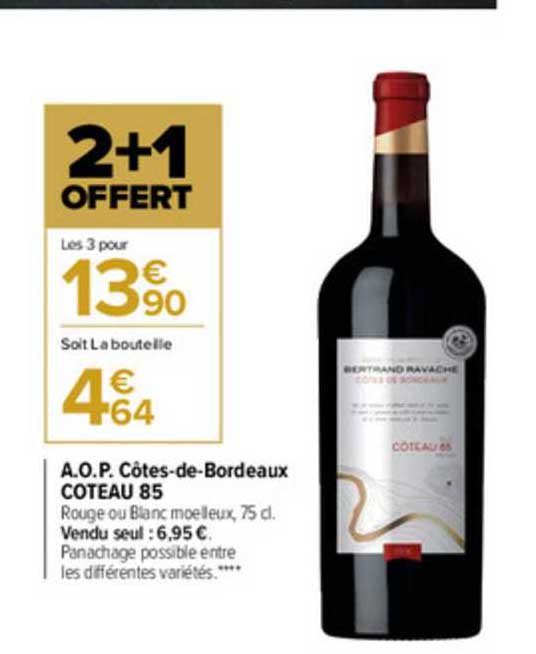 aop côtes de bordeaux coteau 85