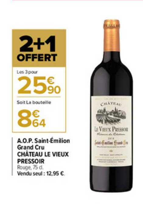 aop saint émilion grand cru château le vieux pressoir