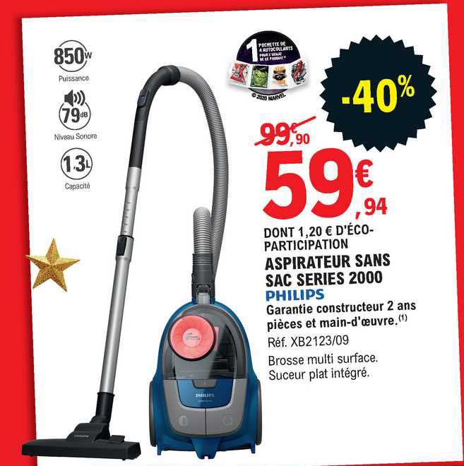aspirateur sans sac series 2000 philips