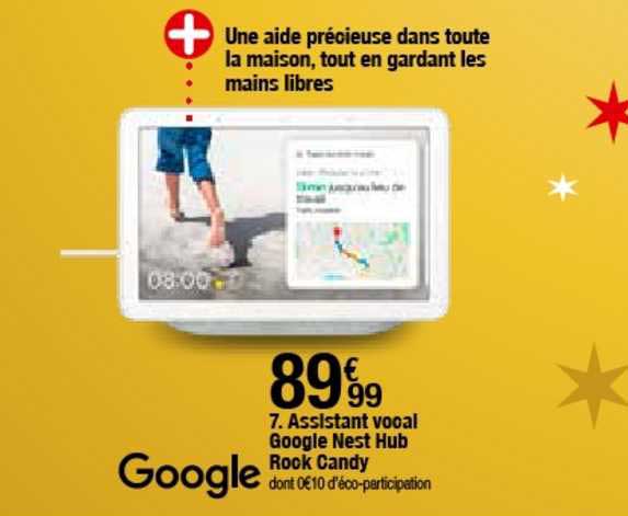 assistant vocal google nest hub rock candy