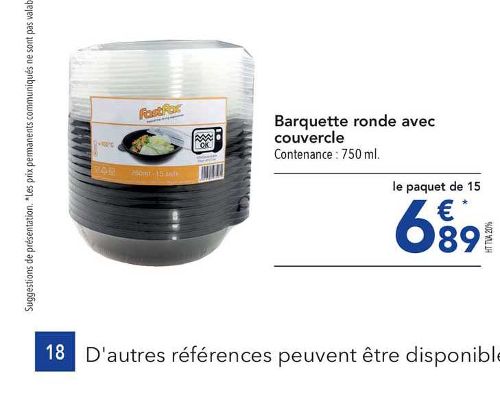 Barquette Ronde Avec Couvercle