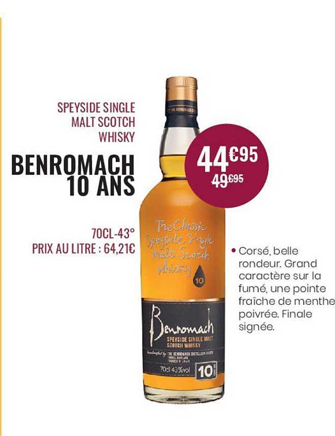benromach 10 ans speyside single malt scotch whisky