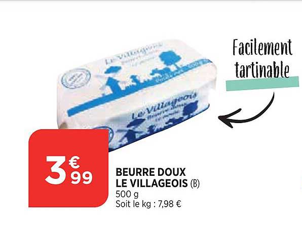 beurre doux le villageois