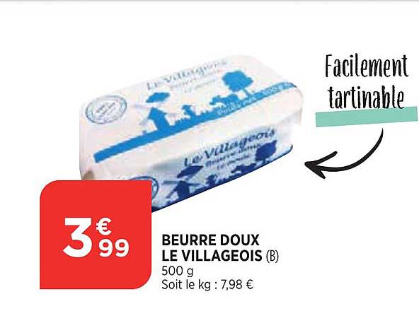 beurre doux le villageois