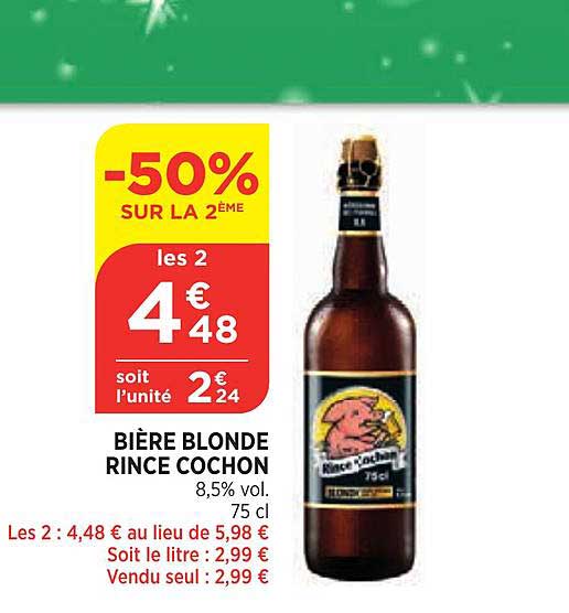 bière blonde rince cochon