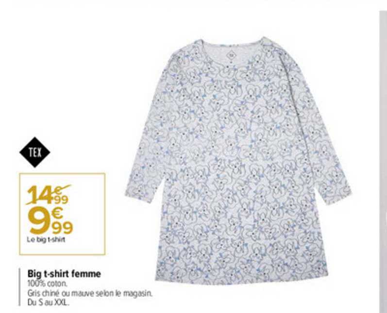 big t shirt femme tex