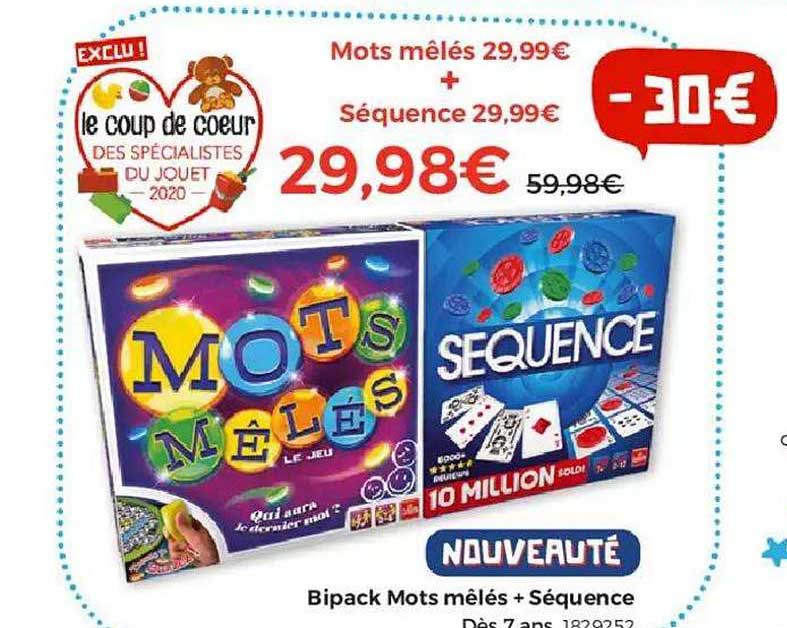 bipack mots mêlés + séquence