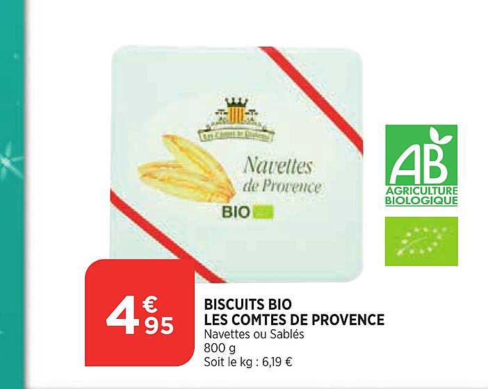 Biscuits Bio Les Comtes De Provence