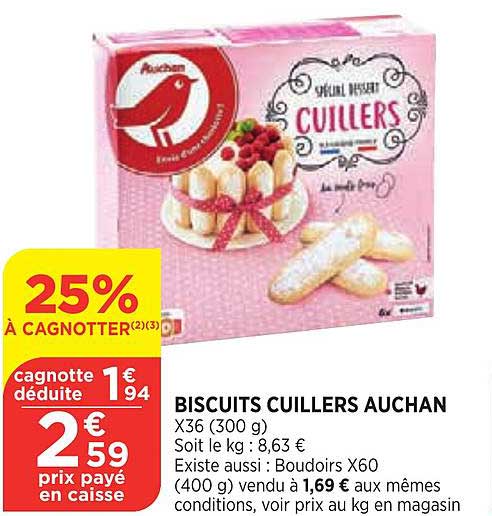 biscuits cuillers auchan