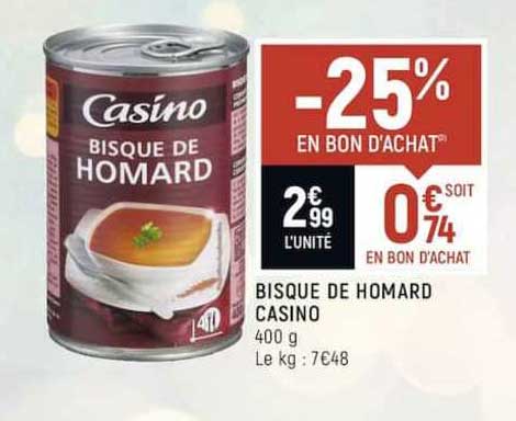 bisque de homard casino