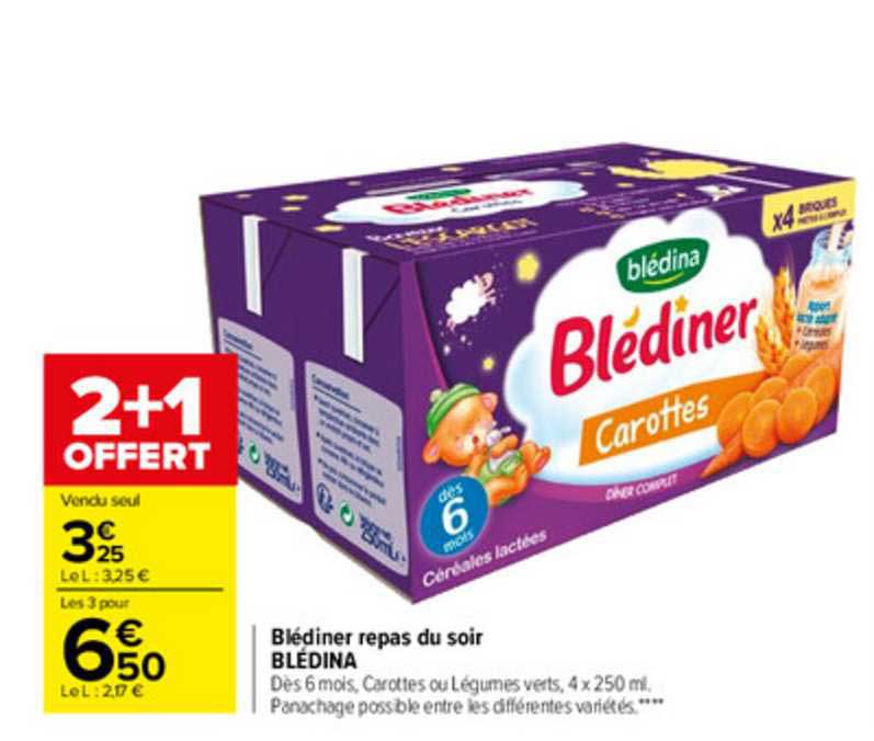 blédiner repas du soir blédina