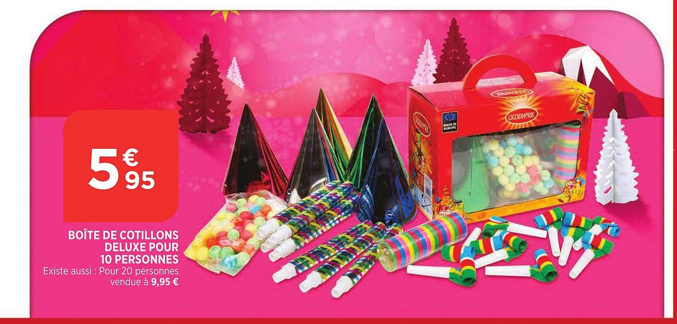 boîte de cotillons deluxe pour 10 personnes
