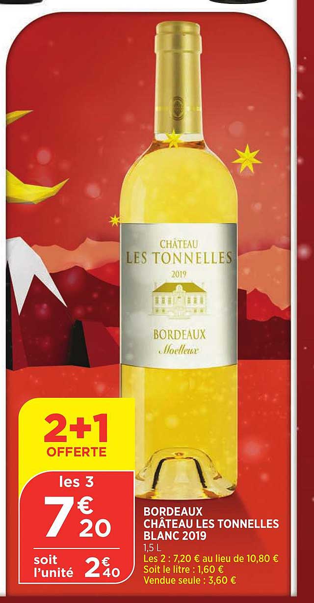 Bordeaux Château Les Tonnelles Blanc 2019