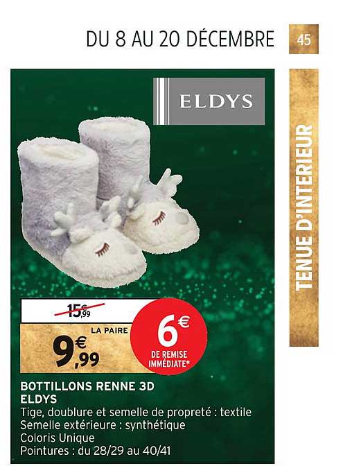 bottillons renne 3d eldys