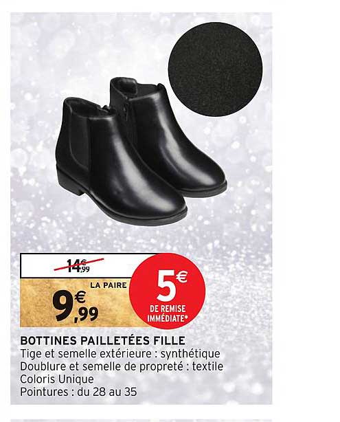 bottines pailletées fille