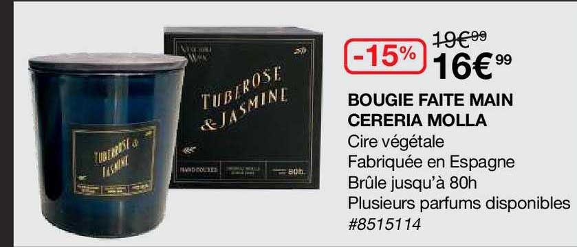 bougie faite main cereria molla