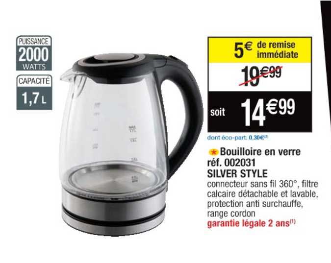 Bouilloire En Verre Silver Style