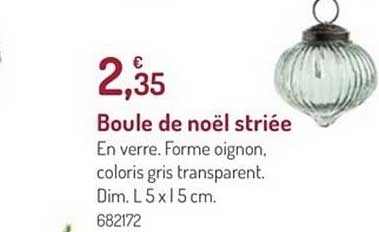 Boule Noël Striée