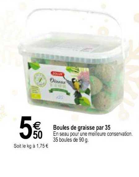 boules de graisse par 36