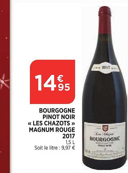 bourgogne pinot noir «les chazots» magnum rouge 2017