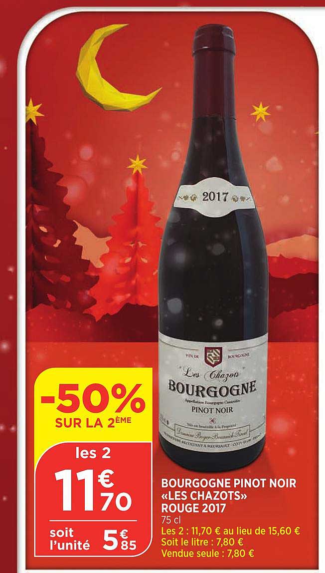 Bourgogne Pinot Noir «les Chazots» Rouge 2017