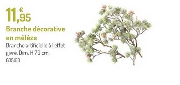 branche décorative en mélèze