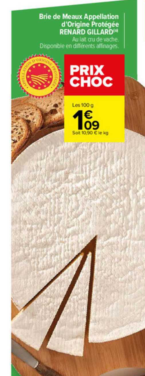 brie de meaux appellation d'origine protégée renard gillard