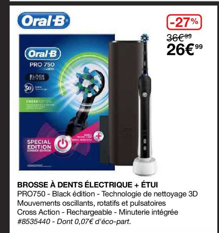 brosse à dents électrique + étui oral b